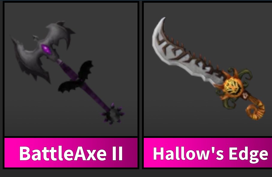 Hallows Edge MM2 GODLY, Video Gaming, Gaming Accessories, Game Gift ...