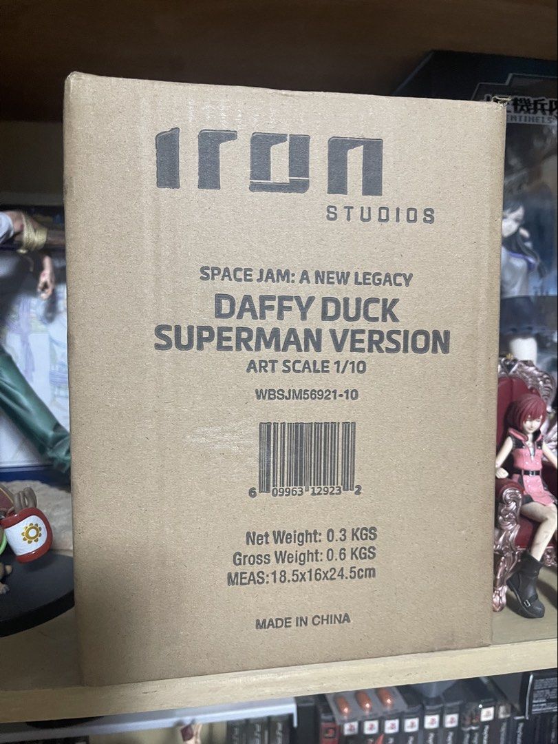 Iron Studios Space Jam Daffy Duck Superman Version (Category: Figurines & Statues) located in Paranaque City. Submitted by dizquest (Listing ID 1432361176, Image 1). Description: [BIB] Iron Studios collectible: Daffy Duck as Superman from Space Jam: A New Legacy - 1/10 Art Scale figure .