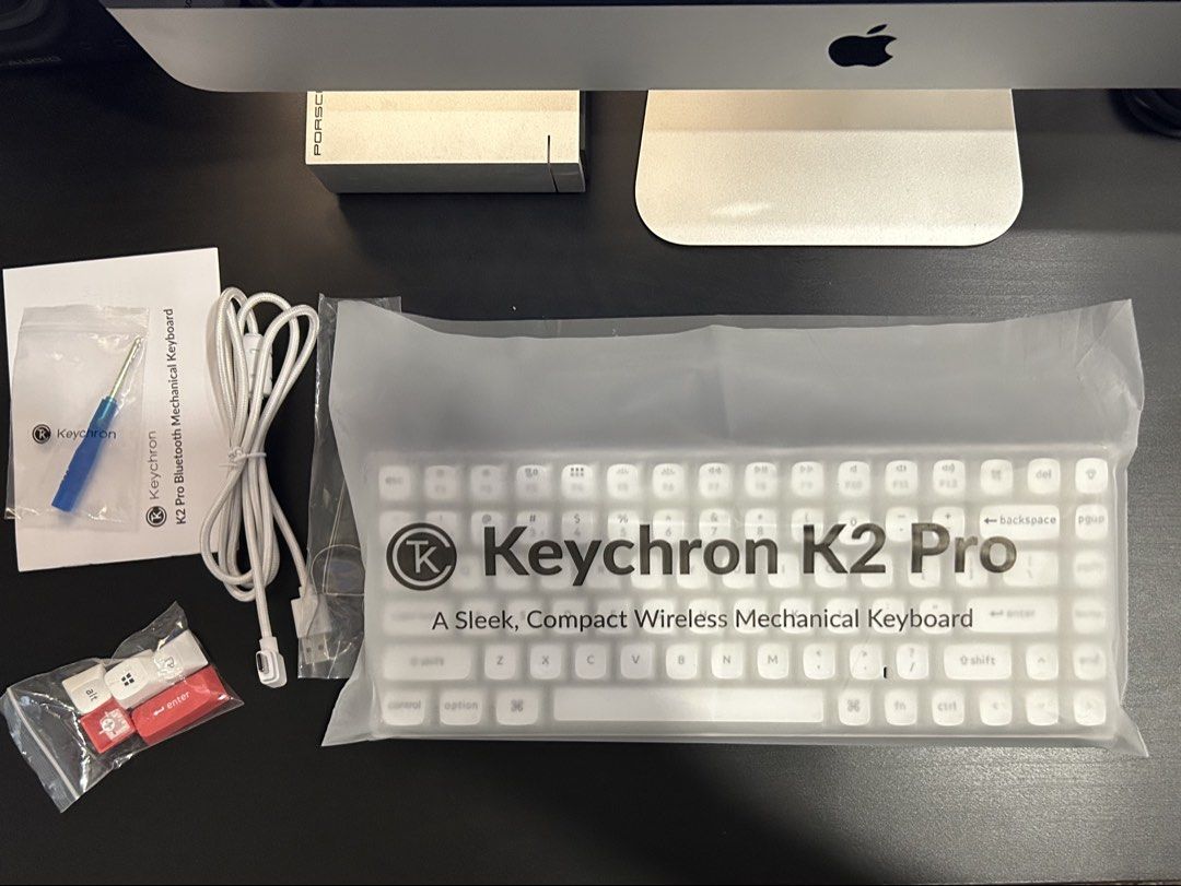 Keychron K2 Pro Mechanical Keyboard (Category: Computer Keyboard) located in Pasig City. Submitted by assortedcollectibles (Listing ID 1432350843, Image 1). Description: For sale Keychron K2 Pro Bluetooth Wireless Mechanical Keyboard. Red switches. Complete accessories and manual. No box. MOP: GCash, Maya or BDO LOC: Pasig MOD: Grab or Lalamove .