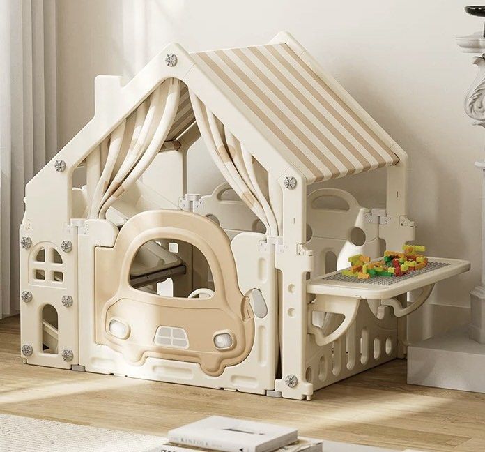 Kids' Playhouse with Car Design and Lego Table, Babies & Kids, Infant ...