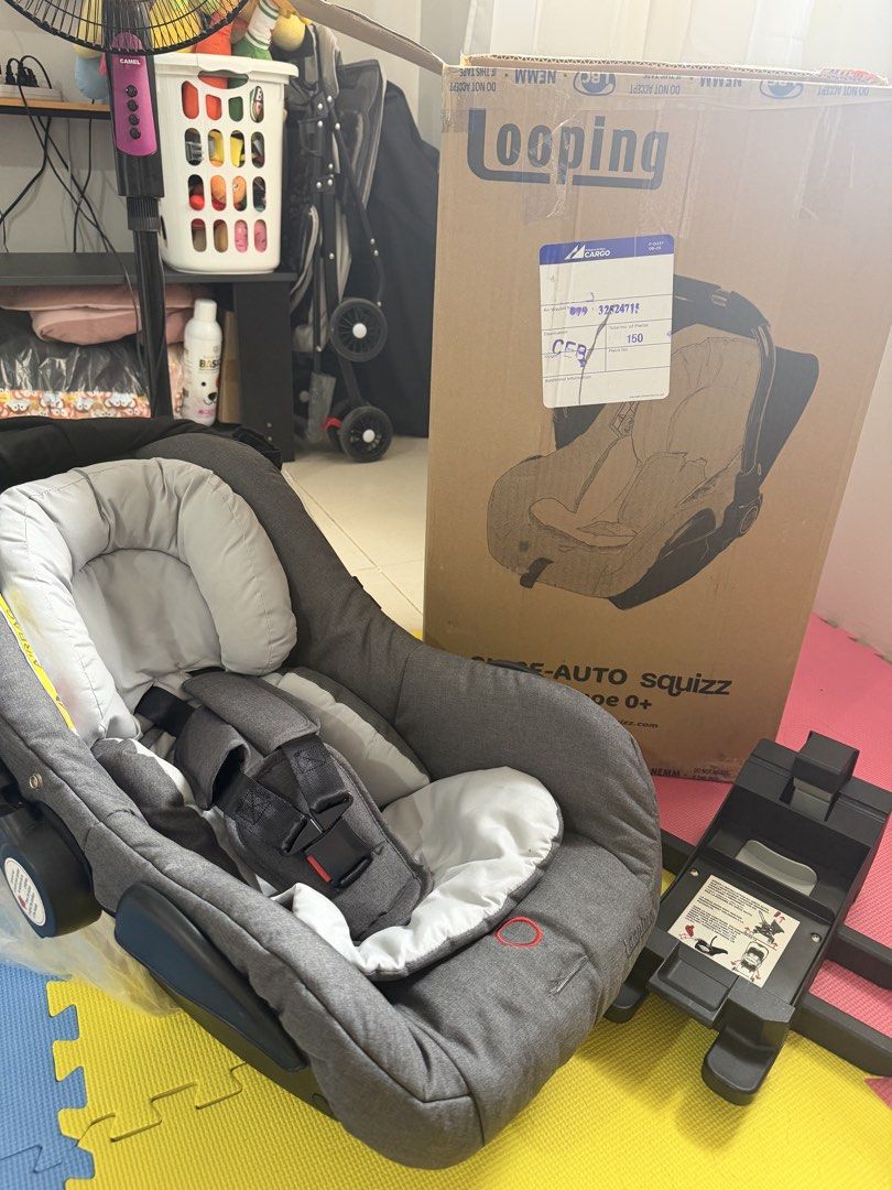 Looping Siège-Auto Squizz Groupe 0+ (Category: Car Seats) located in Cebu City. Submitted by itsandreyaaaa (Listing ID 1430779305, Image 2). Description: Selling brandnew carseat! For newborn upto 13kg 7500 7500 7500(9k+ SRP) Just opened box to check Already have Doona carseat/stroller so this is served as extra Can lalamove/pick up Mandaue/Cebu City Area.