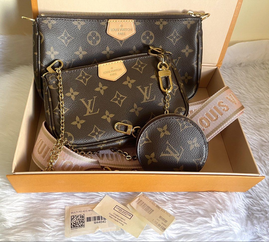Louis Vuitton MultiPochette Accessoires (Category: Luxury Bags & Wallets) located in Bulacan. Submitted by happy.lazypooh (Listing ID 1432361843, Image 1). Description: - Authentic Louis Vuitton Multi Pochette Accessoires - Includes: - Main pouch - Mini pouch - Round coin purse - Chain - Strap - Classic monogram canvas - Comes with original box and tags - Made in France.