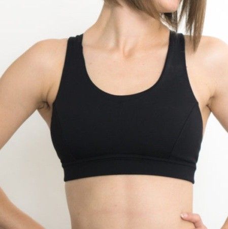 Lululemon Black Sports Bra Dot 4 (Category: Activewear) located in Taguig. Submitted by pinkeuphoria (Listing ID 1432289225, Image 1). Description: - Lululemon run stuff your bra - Dot 4 (fits XS-S) - Perfect for running - Scoop neckline - Functional - Has 3 small front pocketc - Lululemon logo visible - X-strap back.