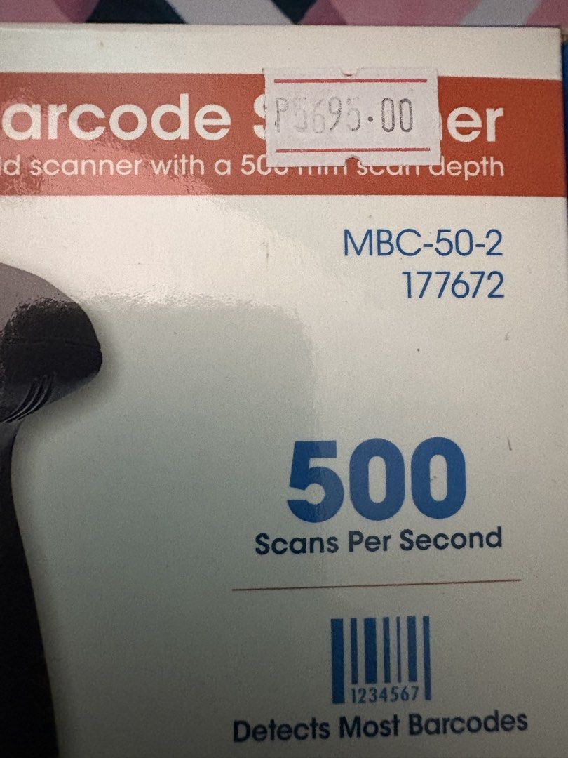 Manhattan Long Range CCD Barcode Scanner MBC-50-2 (Category: Printers, Scanners & Copiers) located in San Pedro. Submitted by littlefoot88 (Listing ID 1432242445, Image 3). Description: - Manhattan Long Range CCD Barcode Scanner - Fast and efficient data entry - 500 mm scan depth - Scans up to 500 times per second - Supports most barcode symbologies (UPC, EAN, GS1 DataBar, etc.) - USB connectivity - Perfect for retail and automated processes.