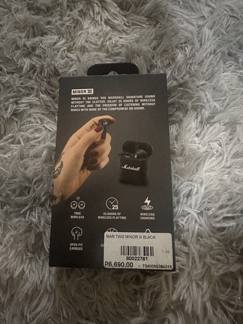 Marshal Minor III (Category: Headphones & Headsets) located in Quezon City. Submitted by charola (Listing ID 1432323667, Image 1). Description: Brand New Sealed It was fifted to me.
