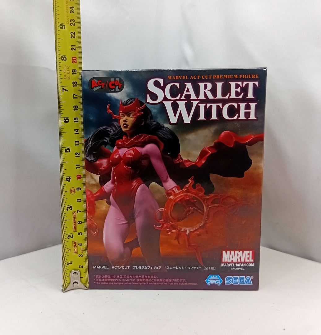 Marvel Sega ACT/CUT Scarlet Witch PVC Statue Figure (Category: Figurines & Statues) located in Quezon City. Submitted by ToyzzKoleksyon (Listing ID 1432387587, Image 1). Description: Authentic/Branded. -Price: 800 -Condition: AS IS. Unopened Box. -Issue: NONE -What you see is what you get. -Please check photos for issues. -Location: Quezon City b113c.