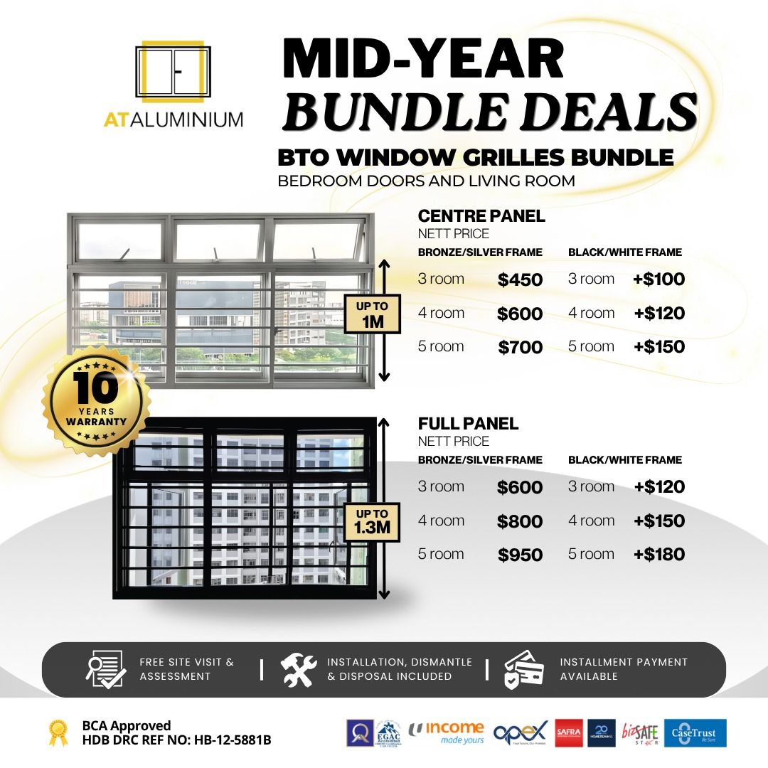 [MID YEAR PROMO] BTO Aluminium Windows Grilles, Home Services ...