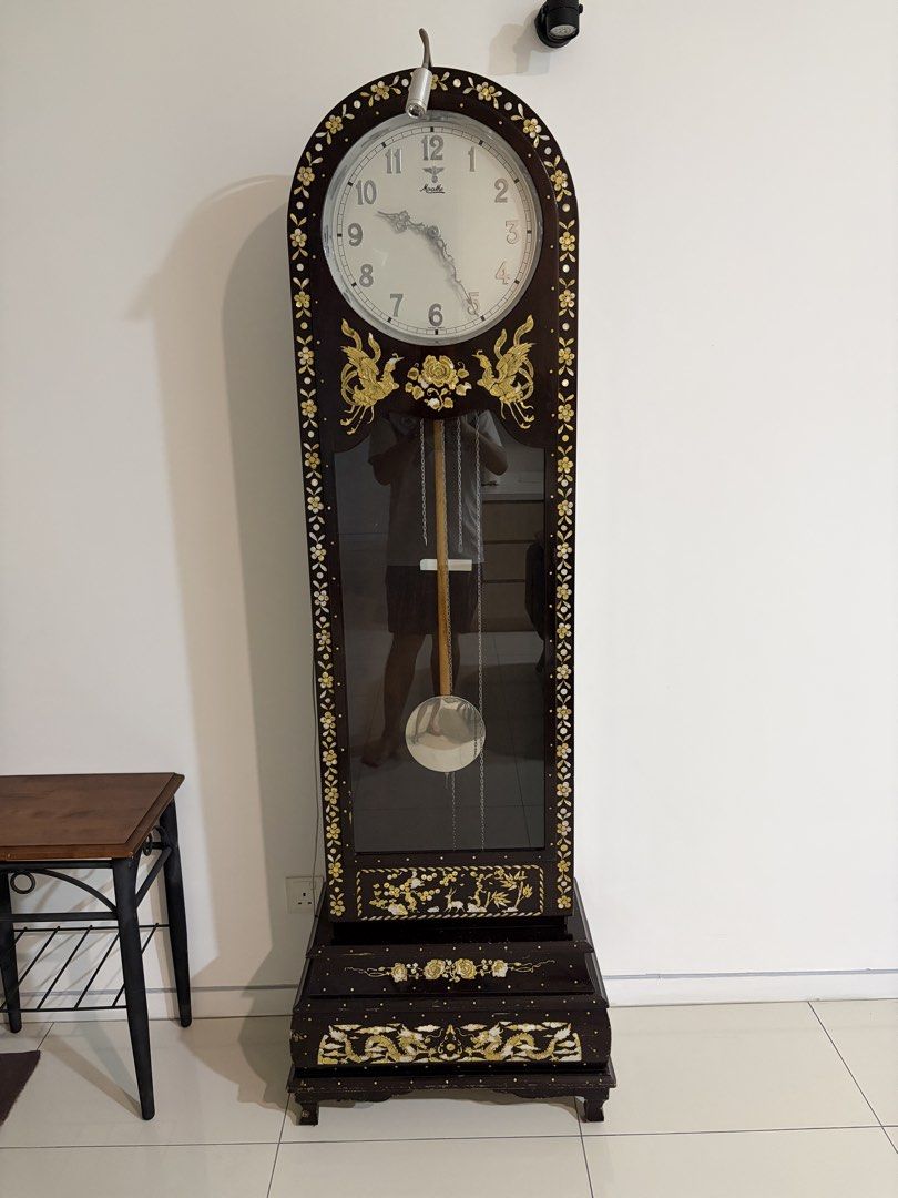 Moathe Moathe Western Germany Grandfather Clock, Furniture & Home Living, Home ...