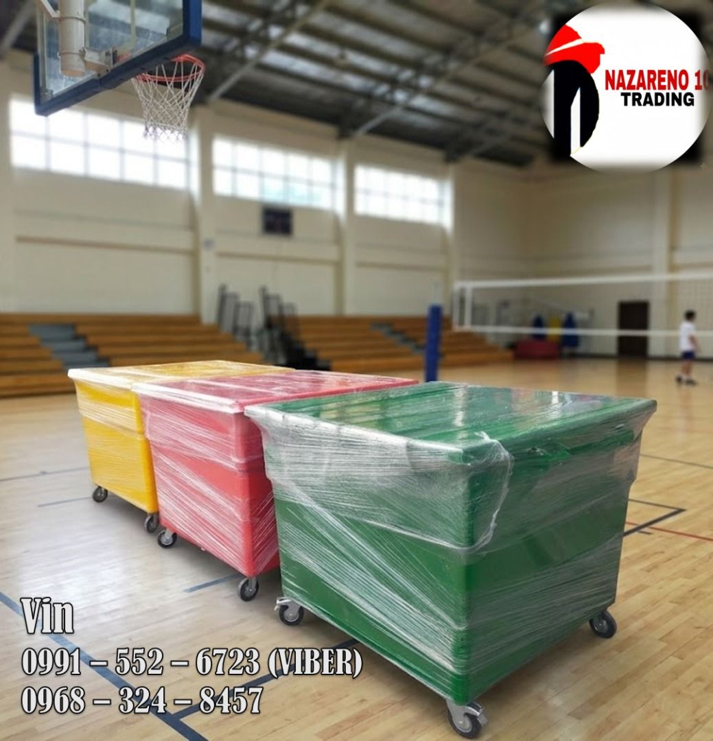 mobile trash bin 1350 liters (Category: Storage Boxes & Baskets) located in Bacoor. Submitted by zx400rr (Listing ID 1432201614, Image 1). Description: MOBILE TRASH BIN 660 LITERS Dimension: 136L x 77W x 118H (cm) -Made of one-piece virgin Polyethylene material. - Compounded with Ultra Violet stabilizers for outdoor use. Imported materials and pigment with special additive to avoid fading of colors. COLOR: GREEN , RED , YELLOW , BLUE For inquirie