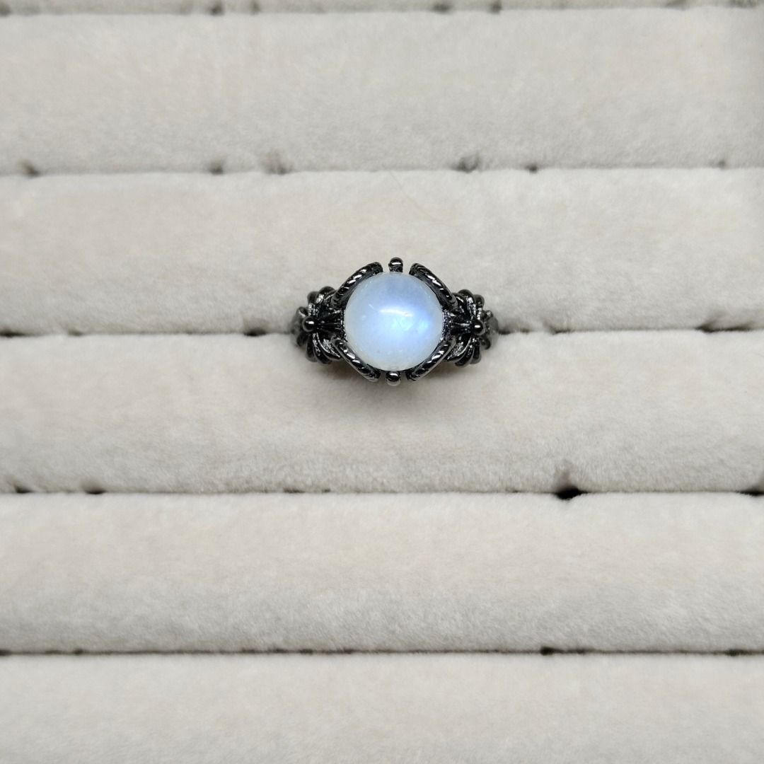 Moonstone Ring Adjustable Ring (Category: Rings) located in Bayan Lepas. Submitted by chubbycattail (Listing ID 1432235621, Image 1). Description: Black-plated ring .