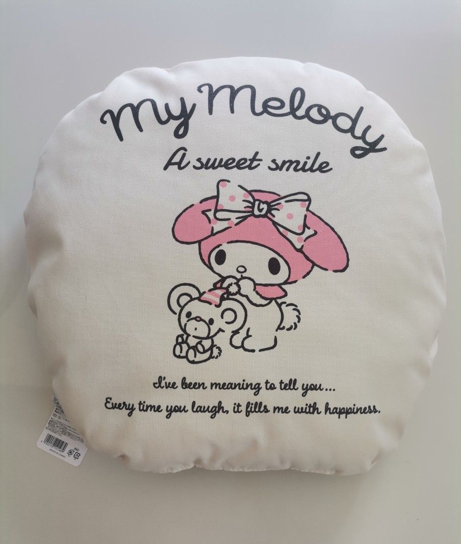My Melody Canvas Pillow (Category: Bedding & Towels) located in Pasig City. Submitted by cae.025 (Listing ID 1432203687, Image 2). Description: Kawaii My Melody Canvas Pillow - sanrio licensed from Hongkong - brand new with paper tag - medium to large size pillow - selling LP, decluttering sale - perfect for My Melody fans! PM for inquiries. MOP: thru BDO or gcash only. MOD: lalamove or grab c/o buyer. Thank you..