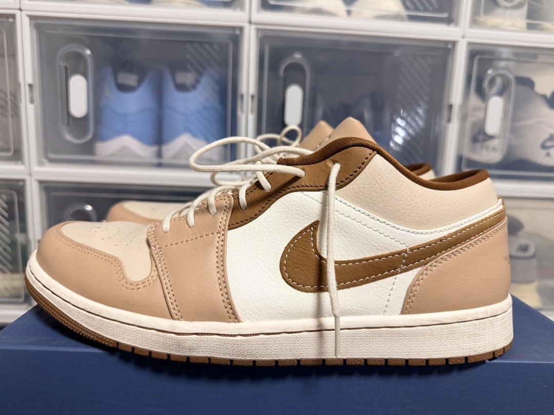 Nike Air Jordan 1 Low SE (Category: Sneakers) located in Quezon City. Submitted by 30somethingtreasures (Listing ID 1432256188, Image 1). Description: Air Jordan 1 Low Hemp/Light British Tan Oxford Style Replacement Box.