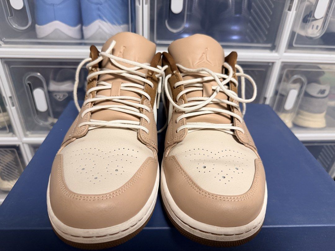 Nike Air Jordan 1 Low SE (Category: Sneakers) located in Quezon City. Submitted by 30somethingtreasures (Listing ID 1432256188, Image 2). Description: Air Jordan 1 Low Hemp/Light British Tan Oxford Style Replacement Box.