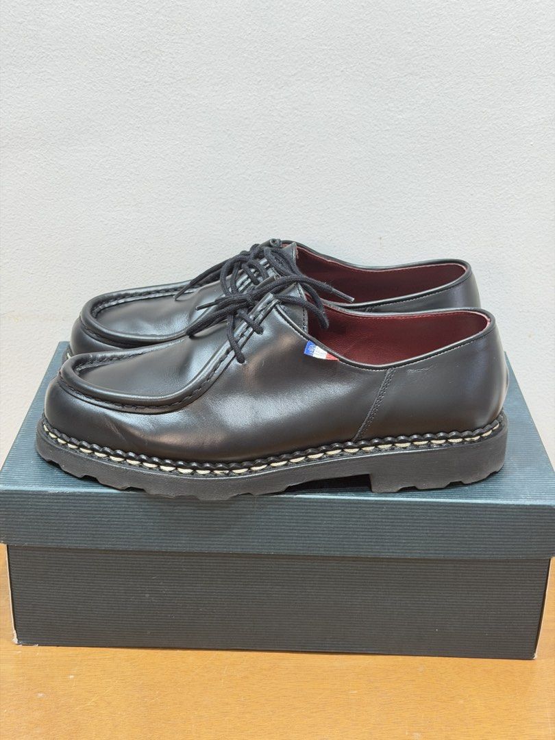 Paraboot Michael BBR (Category: Casual Shoes) located in Taguig. Submitted by zaichann (Listing ID 1432317062, Image 2). Description: - Paraboot Michael - From Signet Store Mitsukoshi BGC - Color: Black - Size: 42 - Made in France - Round toe design - Stitched welt - Includes original box - Includes dust bag - Includes care instructions.