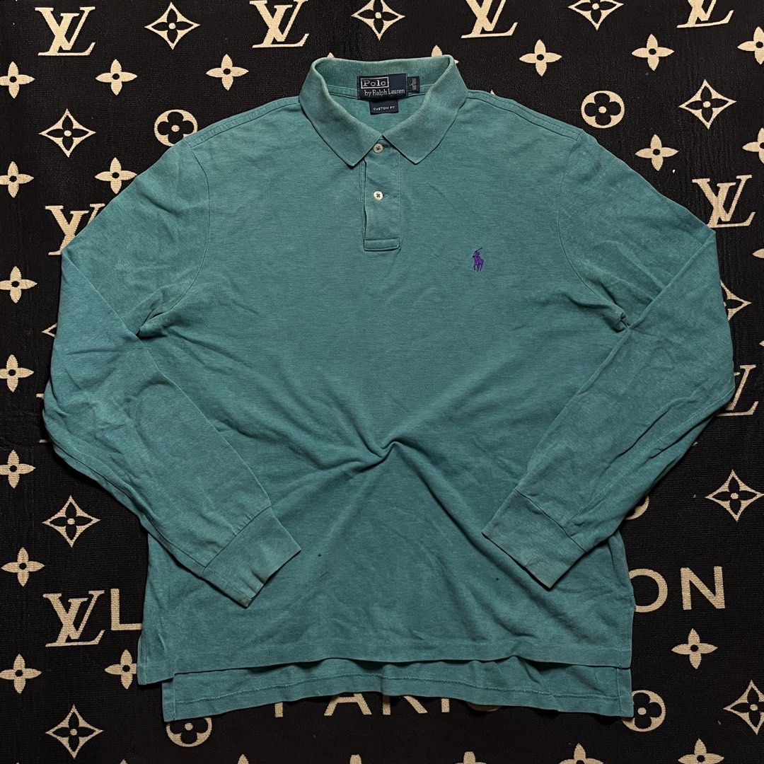 POLO Ralph Lauren Polo Longsleeves (Category: Tshirts & Polo Shirts ) located in Dasmarinas. Submitted by eldosthrift (Listing ID 1432346813, Image 1). Description: Ralph Lauren Teal Longsleeve ‼️ Medium (22 x 26) Good condition ✨ — clean teal colorway — classic long sleeve polo design — signature Ralph Lauren vibe 🐎 — comfy regular fit #ralphlauren #longsleeve #tealpolo #poloshirt #vintageph #thriftph #ukayph #thriftedph #streetwearph #preloved