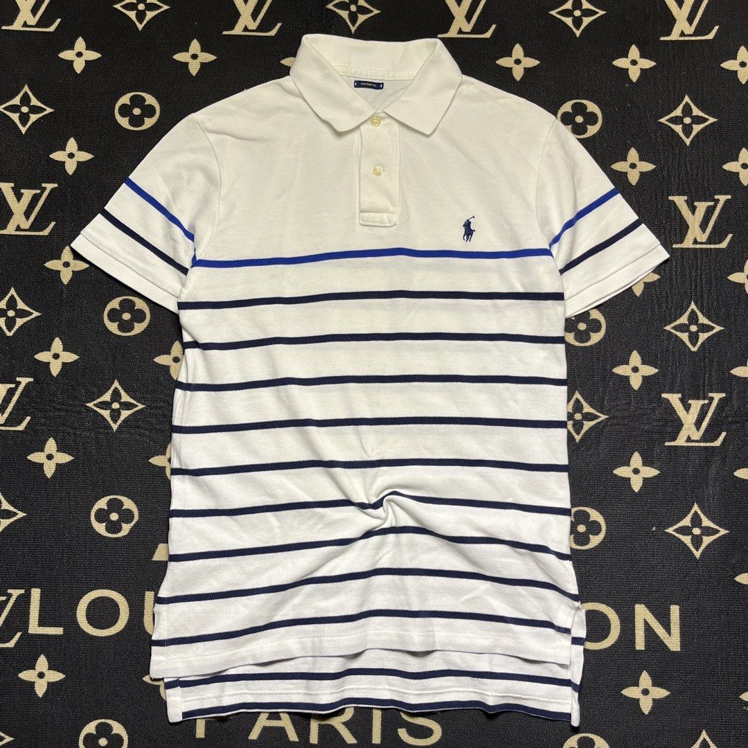 POLO Ralph Lauren Poloshirt (Category: Tshirts & Polo Shirts ) located in Dasmarinas. Submitted by eldosthrift (Listing ID 1432343538, Image 1). Description: Ralph Lauren White Striped Shirt ‼️ Small (19 x 25) Excellent condition ✨ — neck tag cut only (issue) — still complete wash tags 🏷️ — clean white striped design — classic RL aesthetic 🐎 #ralphlauren #stripedshirt #vintageph #thriftph #ukayph #thriftedph #streetwearph #prelovedph #minebasis