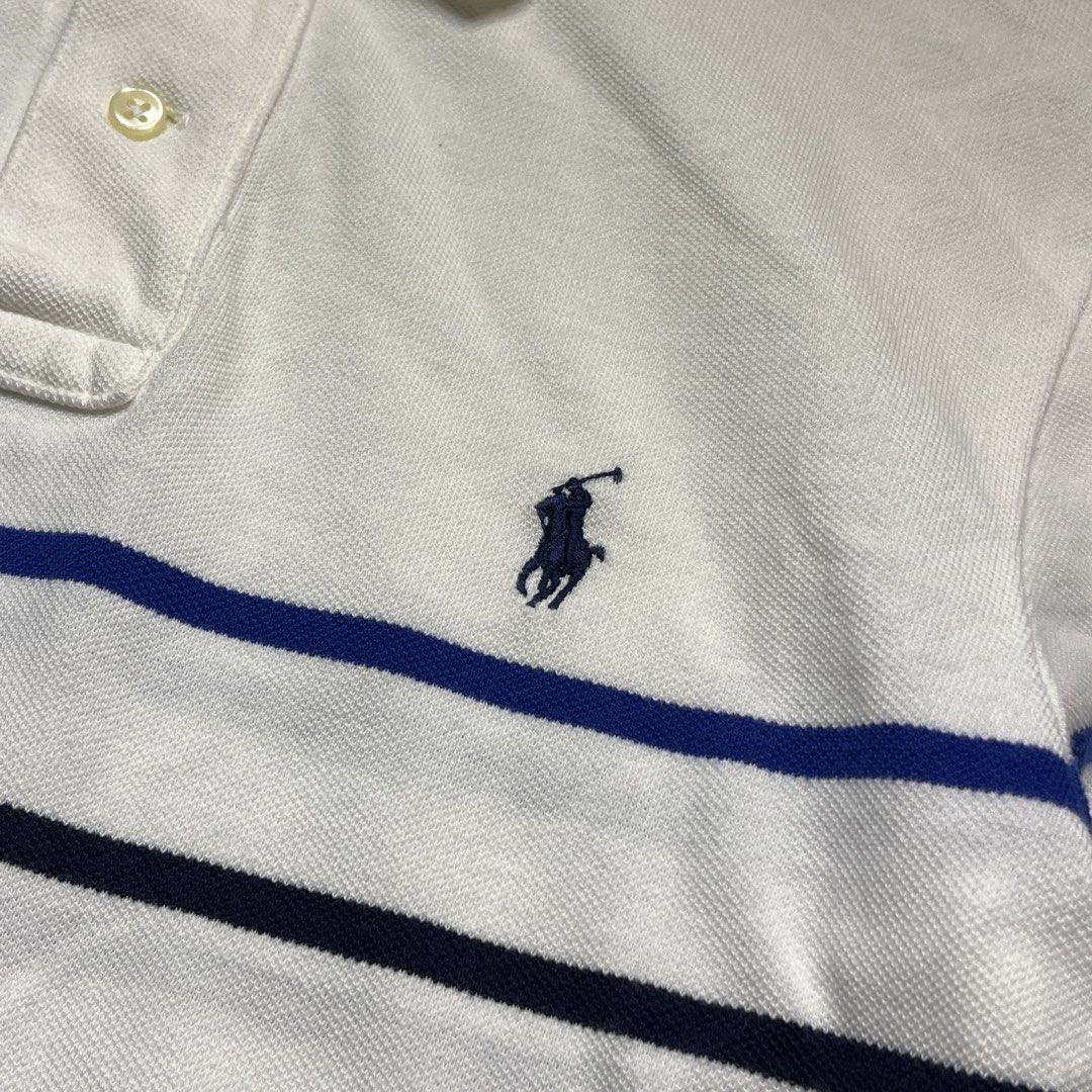 POLO Ralph Lauren Poloshirt (Category: Tshirts & Polo Shirts ) located in Dasmarinas. Submitted by eldosthrift (Listing ID 1432343538, Image 2). Description: Ralph Lauren White Striped Shirt ‼️ Small (19 x 25) Excellent condition ✨ — neck tag cut only (issue) — still complete wash tags 🏷️ — clean white striped design — classic RL aesthetic 🐎 #ralphlauren #stripedshirt #vintageph #thriftph #ukayph #thriftedph #streetwearph #prelovedph #minebasis
