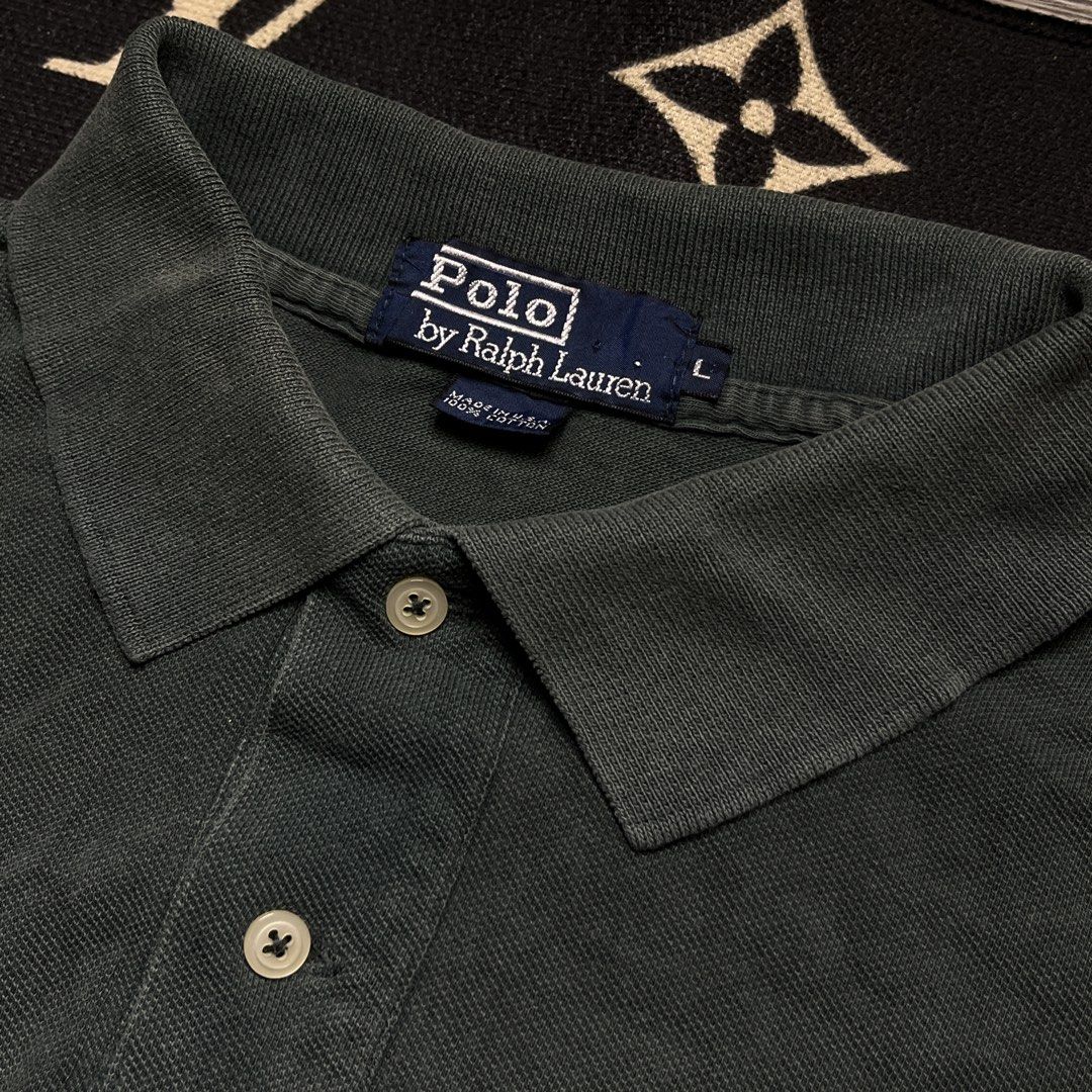 POLO Ralph Lauren Poloshirt (Category: Tshirts & Polo Shirts ) located in Dasmarinas. Submitted by eldosthrift (Listing ID 1432347010, Image 3). Description: Ralph Lauren Dark Green Polo Shirt ‼️ Large (24 x 28) Used condition ✨ — still clean and presentable — classic dark green colorway — signature Ralph Lauren polo vibe 🐎 — comfy regular fit #ralphlauren #darkgreen #poloshirt #vintageph #thriftph #ukayph #thriftedph #streetwearph #prelovedph #
