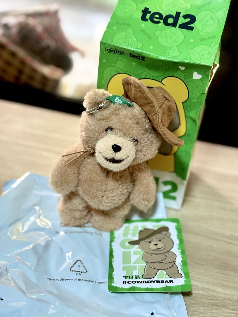 POP MART Ted2 Cowboy Bear Action Plush Pendant (Category: Plushies & Soft Toys) located in Las Pinas. Submitted by anatrc (Listing ID 1432243538, Image 2). Description: .