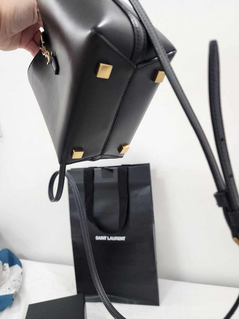 Saint Laurent Mini Le 37 Bucket Bag (Category: Luxury Bags & Wallets) located in Manila. Submitted by pocholom (Listing ID 1432281304, Image 2). Description: - Authentic Saint Laurent Solferino Small Satchel Bag - Color: Black - Includes: Original box, dust bag, and cards - Gold-tone YSL logo clasp and hardware - Features top handle and detachable shoulder strap - Condition: Excellent Bought the bag in YSL Shang Edsa in October 2025 for P136,500 