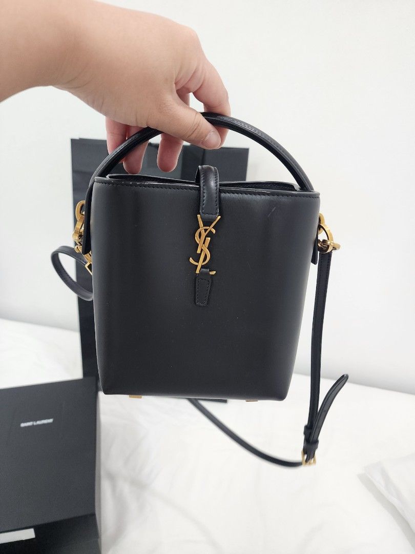 Saint Laurent Mini Le 37 Bucket Bag (Category: Luxury Bags & Wallets) located in Manila. Submitted by pocholom (Listing ID 1432281304, Image 3). Description: - Authentic Saint Laurent Solferino Small Satchel Bag - Color: Black - Includes: Original box, dust bag, and cards - Gold-tone YSL logo clasp and hardware - Features top handle and detachable shoulder strap - Condition: Excellent Bought the bag in YSL Shang Edsa in October 2025 for P136,500 