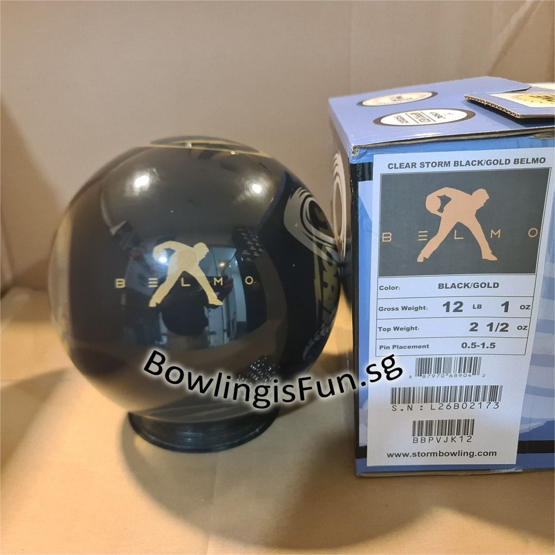 CLEAR STORM BLACK/GOLD BELMO ボウリングボール ベルモ・クリア・ゴールド - ハイスポーツ社 ：信頼のボウリング用品販売