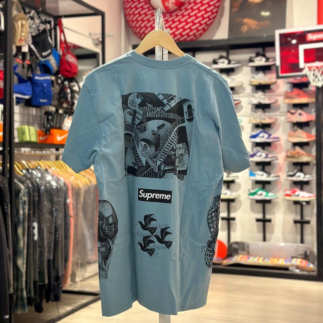 Supreme SS17 MC Escher Collage Tee Slate - XLarge (Category: Tshirts & Polo Shirts ) located in Quezon City. Submitted by inside_plug (Listing ID 1432255620, Image 2). Description: For sale Supreme SS17 MC Escher Collage Tee Slate - XLarge Brandnew Dm us to purchase.