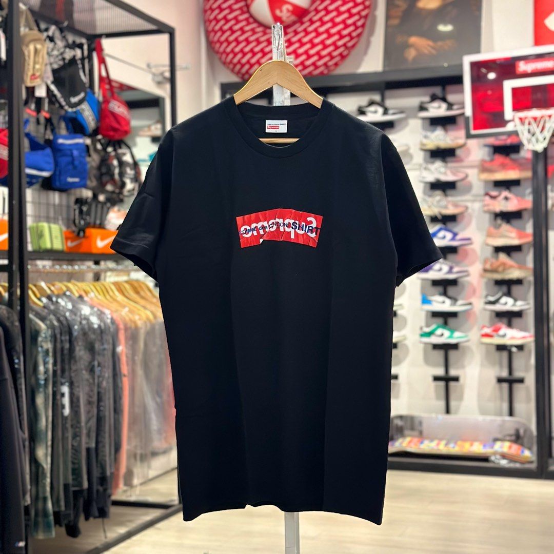 Supreme x Comme Des Garcons SS17 Box Logo Tee Black - Medium, Large (Category: Tshirts & Polo Shirts ) located in Quezon City. Submitted by inside_plug (Listing ID 1432258724, Image 1). Description: For sale Supreme x Comme Des Garcons SS17 Box Logo Tee Black - Medium, Large Brandnew Dm us to purchase.