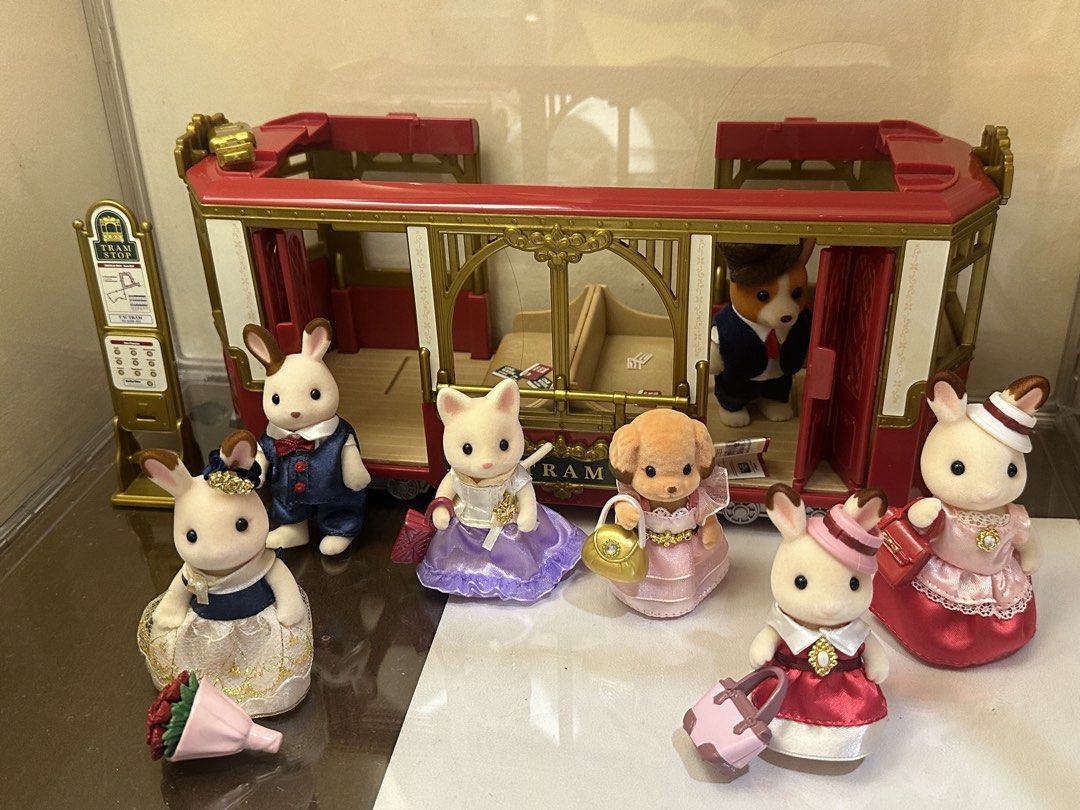 Sylvanian Families Tram Only + Corgi (Category: Vehicle & Diecast Models) located in Malabon City. Submitted by alysaleee (Listing ID 1432291363, Image 1). Description: Complete tram set + corgi (sdd only) .