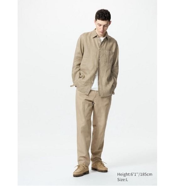 Uniqlo Linen Blend Relaxed Pants (Category: Trousers) located in Santa Cruz. Submitted by mathrift.ph (Listing ID 1432358362, Image 2). Description: Uniqlo Linen Blend Relaxed Pants Size Medium Brand new with tag No issue W: 30-34 L: 36.5 Leg hole: 7 Color rate: 10/10 780+sf Loc: Santa Cruz, Laguna.