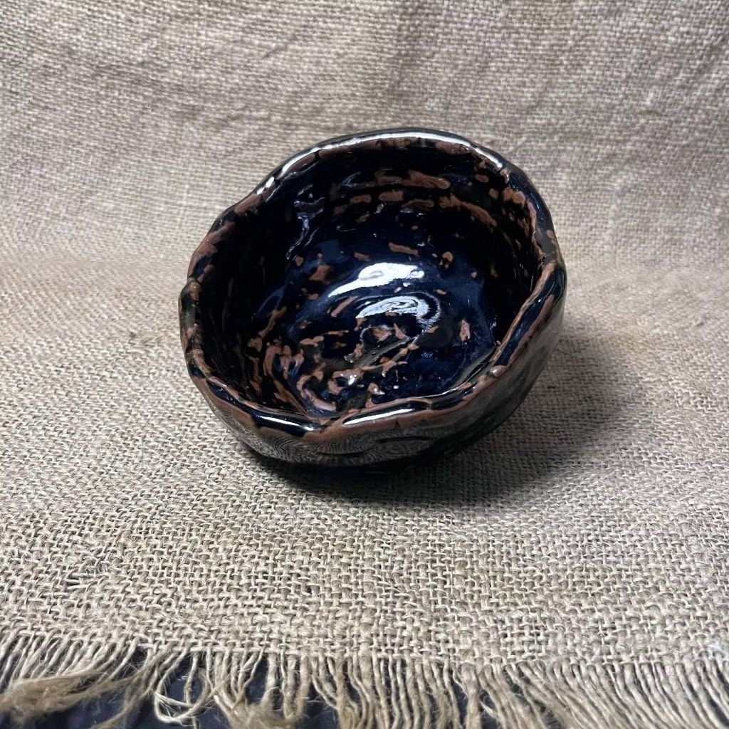 Wabi sabi Bowl (Marked) (Category: Other Kitchenware & Tableware) located in Bulacan. Submitted by ceramicscubby (Listing ID 1432337738, Image 1). Description: Size: 4.8 x 5 D; 2.25 H in. ❗️CLOSING DOWN SALE, ALL PRICES ARE MARKED DOWN. WE WILL NOT BE ACCEPTING OFFERS LOWER THAN OUR ASKING PRICE. ❗️ - Handmade ceramic bowl - Dark blue interior - Textured, brown-edged rim - Speckled, glossy exterior finish - Irregular shape - Ideal for small items