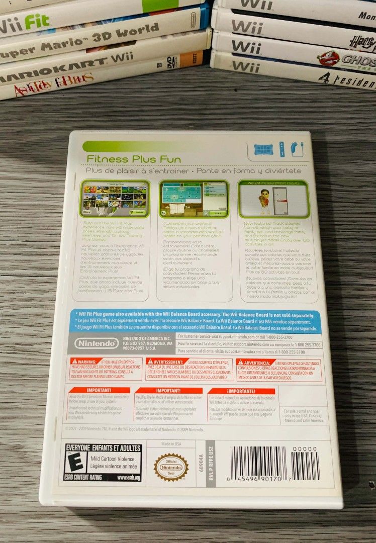 WII FIT PLUS Wii CD GAME (Category: Nintendo) located in Muntinlupa City. Submitted by echo.066 (Listing ID 1432207645, Image 3). Description: FOR SALE NINTENDO WII CD GAME 850 PHP Wii FIT PLUS MINT CONDITION AVAILABLE FOR DELIVERY VIA LALAMOVE AVAILABLE FOR SHIPPING VIA J&T EXPRESS CHECK MY PROFILE FOR MORE PERSONAL COLLECTIONS MUSIC / VIDEO / GAMES MODE OF PAYMENT : BANK / GCASH / MAYA MUNTINLUPA CITY LOCATION.