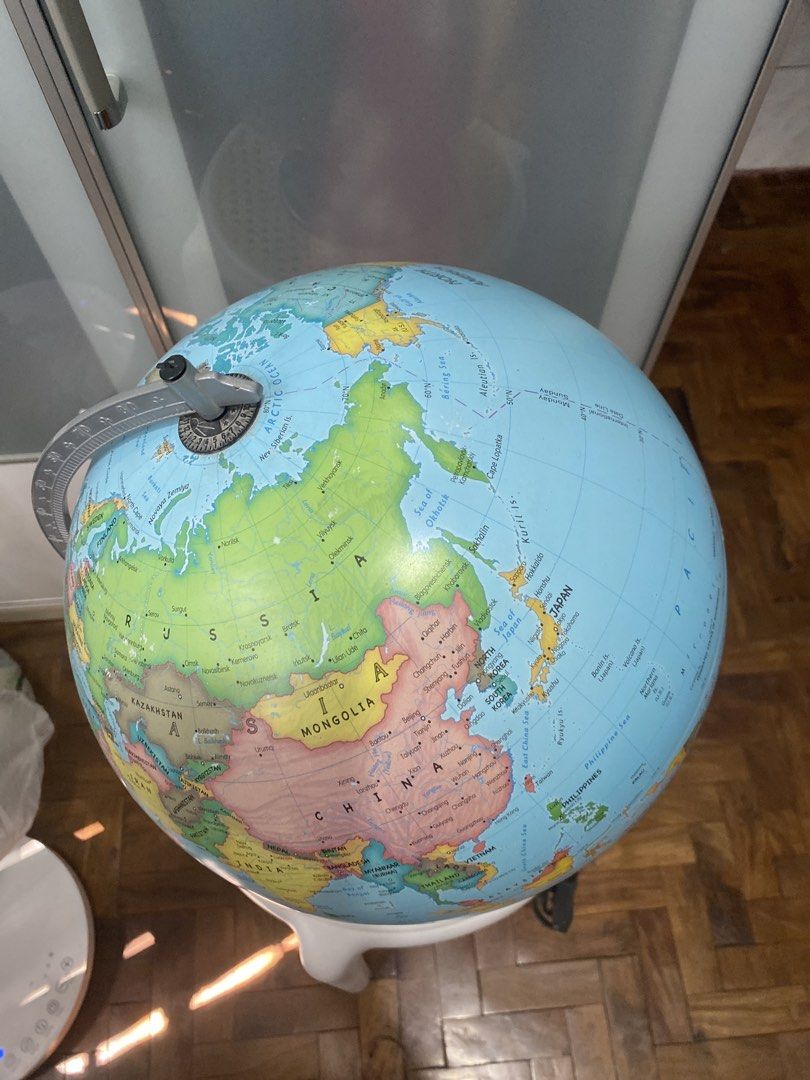 World Globe with Stand 38cm Light Up Globe Lamp Illuminated. (Category: Other Home Decor) located in Marikina City. Submitted by myprelovedcollectibles (Listing ID 1432208253, Image 3). Description: 110 volts.