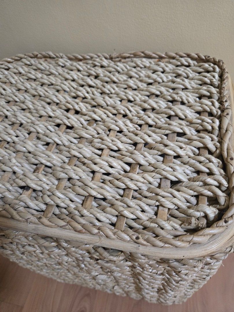 Woven storage basket (Category: Storage Boxes & Baskets) located in Manila. Submitted by llcd_declutters (Listing ID 1432325395, Image 3). Description: - Woven storage basket - Made from natural woven material - Perfect for organizing items - Adds a stylish, natural touch to your home -LWH : 40CM X 30CM X 50CM RFS: migrating soon.