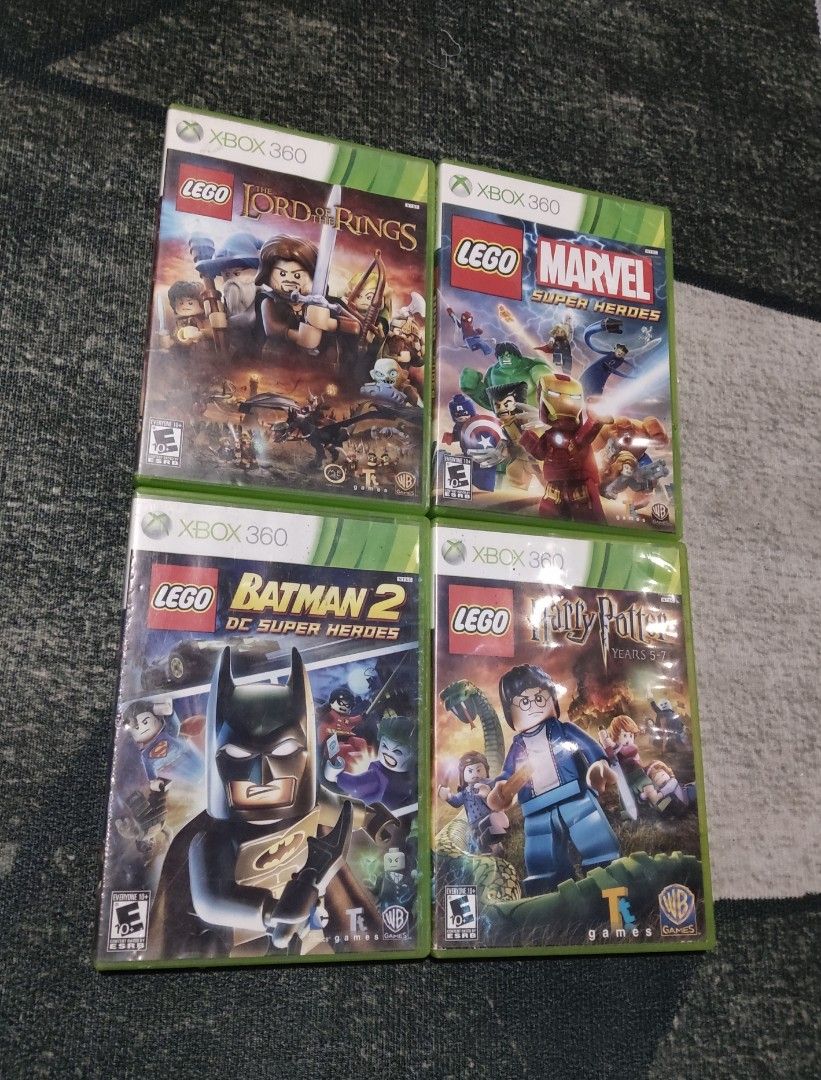 Xbox 360 LEGO Games Bundle (Category: Xbox) located in Digos. Submitted by matthewsag71344 (Listing ID 1432333674, Image 1). Description: - LEGO video game bundle for Xbox 360 - Includes: - LEGO Lord of the Rings - LEGO Marvel Super Heroes - LEGO Batman 2 DC Super Heroes - LEGO Harry Potter Years 5-7 - All games come in their original cases..