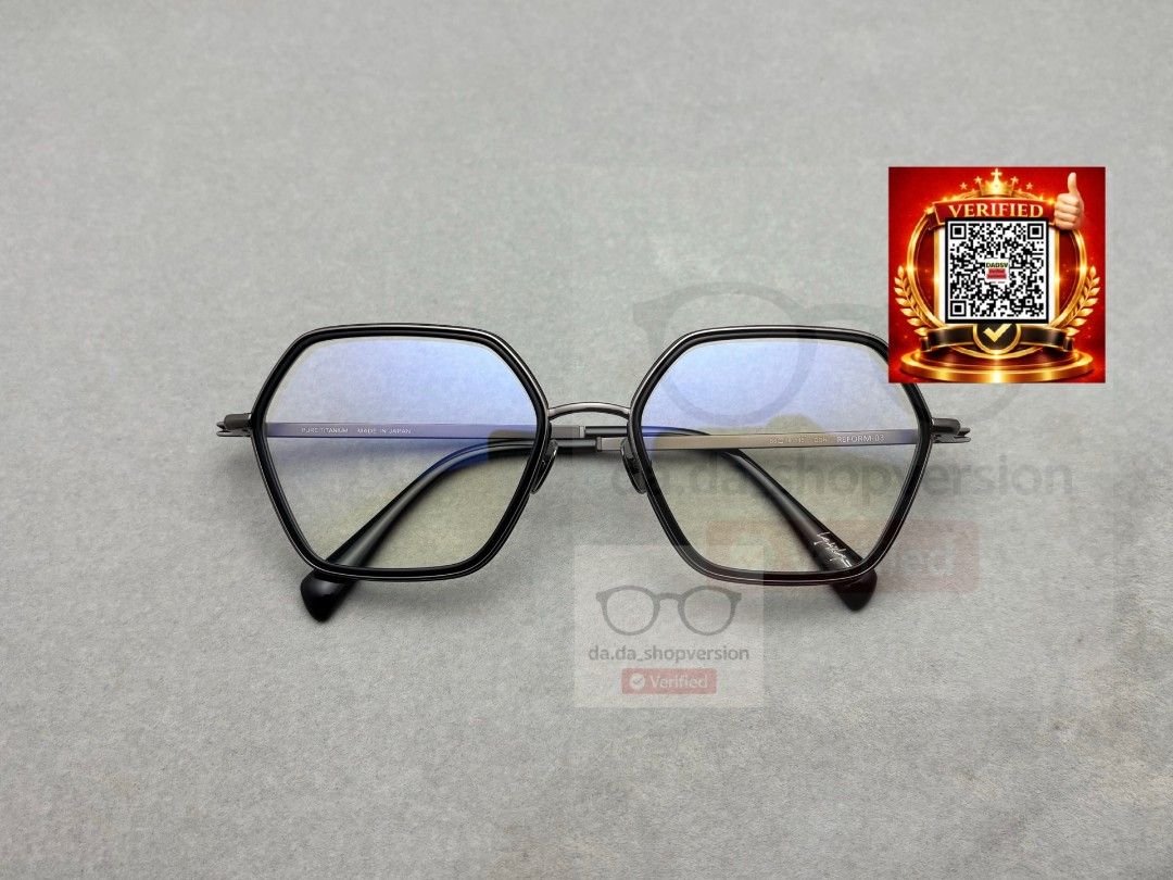 👓 Yohji Yamamoto Eyewear Collection Sunglasses | Glasses | Optical Frame | Spectacles — For Man | Woman ✅Model: REFORM-03 ✅Size: 56-19-145 mm ✔ Multiple colours available ✔ Authentic product ✅ Custom / Prescription Lens Service Available (Category: Sunglasses & Eyewear) located in Singapore. Submitted by da.da_shopversion (Listing ID 1432540360, Image 3). Description: 👓 Yohji Yamamoto Eyewear Collection Sunglasses | Glasses | Optical Frame | Sp
