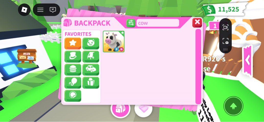 Adopt me pets - FR Cow, Hobbies & Toys, Toys & Games on Carousell