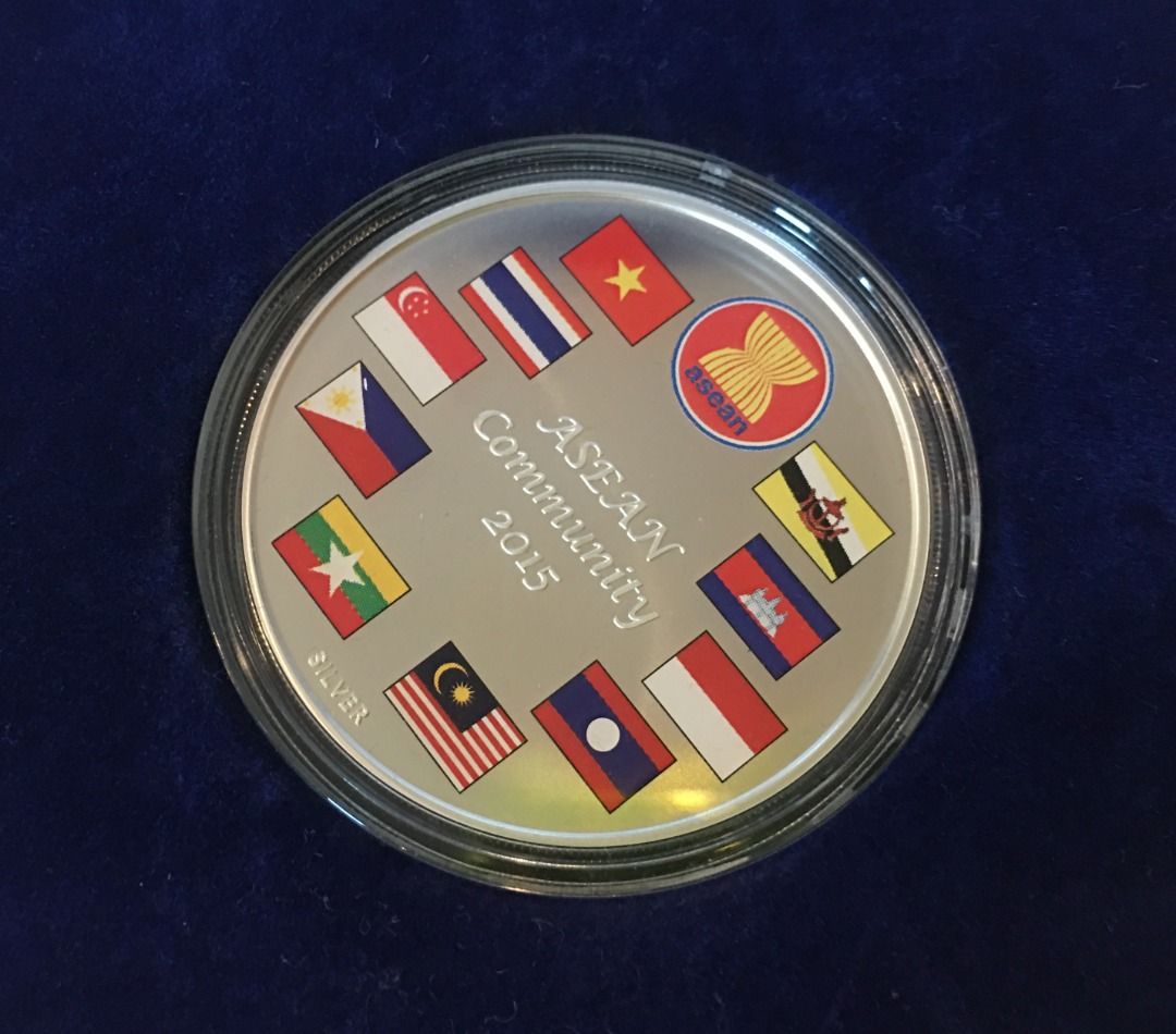 ASEAN Community 2015 Silver Coin Bullion 999 1 Ounze Oz Ag 3000 Riels ...
