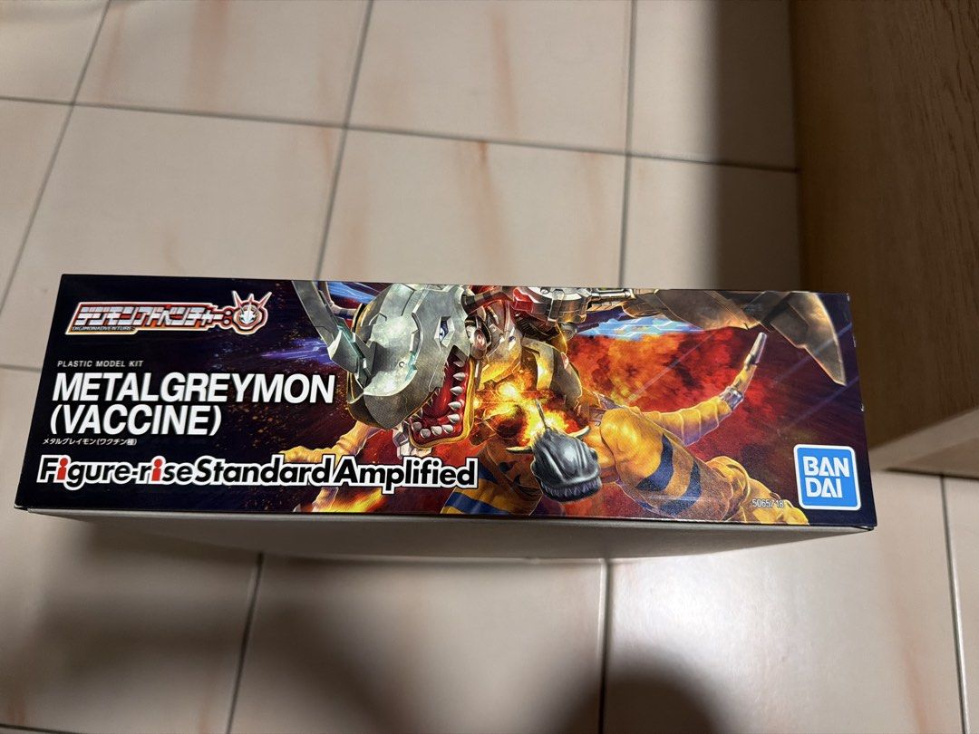 Bandai Digimon MetalGreymon (Vaccine) Figure-rise Standard Amplified (Category: Gundam Model Kits) located in Singapore. Submitted by endlessfaith (Listing ID 1432551244, Image 3). Description: - Brand new, unopened MetalGreymon model kit. - From Bandai's Figure-rise Standard Amplified line. - Features detailed parts and articulation. - Ideal for Digimon fans and model kit enthusiasts..