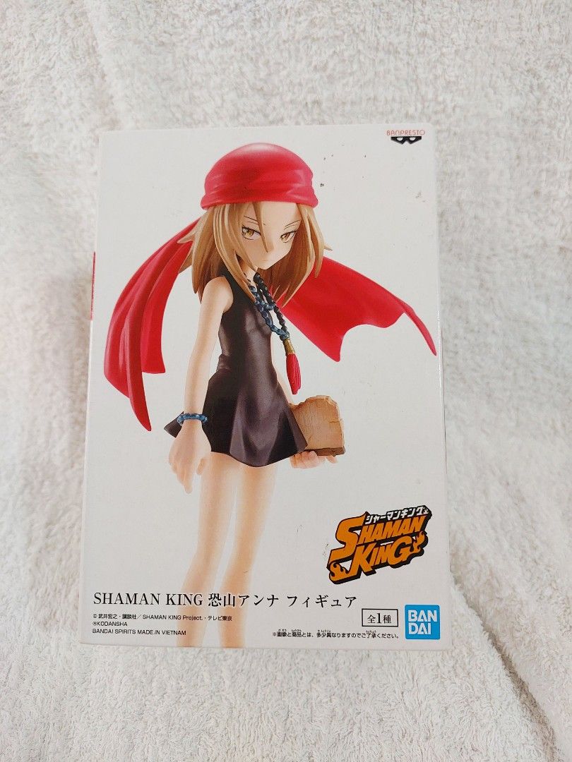 Banpresto Bandai Spirits Shaman King Anna Kyoyama figure (Category: Figurines & Statues) located in Antipolo. Submitted by sai.bns (Listing ID 1432593620, Image 1). Description: Brand new Mint in Sealed Box Height: Approximately 14cm tall (5.51 inches). Material: Made of PVC and ABS plastic..