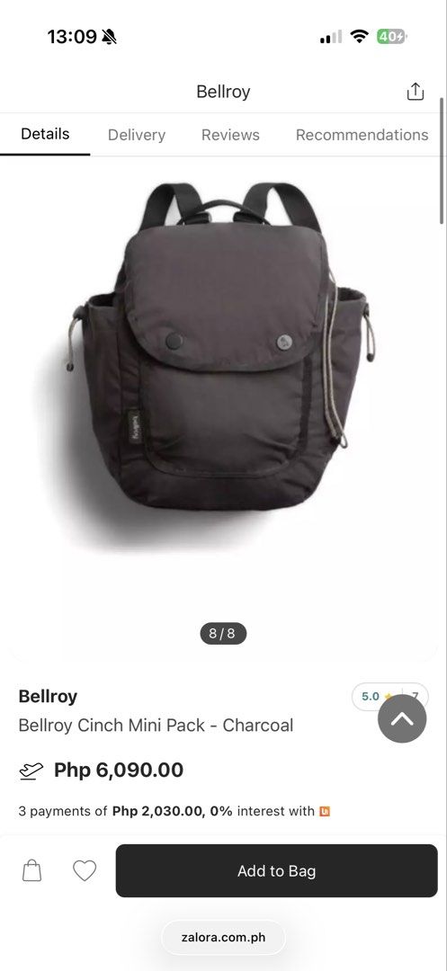 Bellroy Cinch Minipack (9L, charcoal/black ) (Category: Backpacks) located in Quezon City. Submitted by sefdeclutters (Listing ID 1432440543, Image 3). Description: FOR SALE ITEM: Bellroy Cinch Minipack (9L, charcoal/gray/black) CONDITION: 9/10 PRICE: ^price RFS: consolidating, extra bag na lang na di nagagamit READ: -Gcash/bank transfer payment preferred (if we need to meetup) -All sale made are final and will be non-refundable -This is a pre-lo