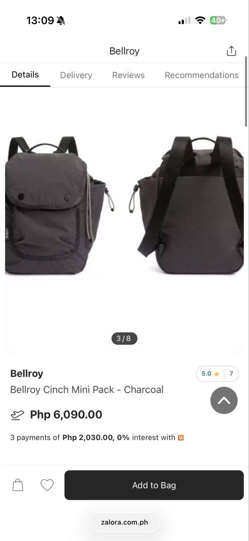 Bellroy Cinch Minipack (9L, charcoal/black ) (Category: Backpacks) located in Quezon City. Submitted by sefdeclutters (Listing ID 1432440543, Image 2). Description: FOR SALE ITEM: Bellroy Cinch Minipack (9L, charcoal/gray/black) CONDITION: 9/10 PRICE: ^price RFS: consolidating, extra bag na lang na di nagagamit READ: -Gcash/bank transfer payment preferred (if we need to meetup) -All sale made are final and will be non-refundable -This is a pre-lo
