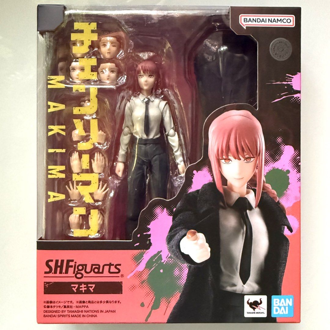 BNIB Bandai Spirits Tamashii Nations s.h.figuarts Chainsaw Man MAKIMA SHF SHFiguarts Action Figure, Authentic, New, Sealed & Unopened in Mint Condition (Category: Toy Figures) located in Singapore. Submitted by tudor8 (Listing ID 1432540984, Image 1). Description: Authentic, New, Unopened & Sealed in Mint Condition Fixed Price please, thanks 😊 First come first served basis while stocks last Items sold are not exchangeable/ returnable/ refundable