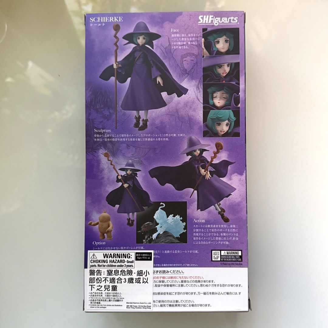 BNIB Bandai Spirits Tamashii Nations s.h.figuarts Berserk Schierke SHF SHFiguarts Action Figure, Authentic, New, Sealed & Unopened in Mint Condition (Category: Toy Figures) located in Singapore. Submitted by tudor8 (Listing ID 1432556549, Image 2). Description: Authentic, New, Unopened & Sealed in Mint Condition Fixed Price please, thanks 😊 First come first served basis while stocks last Items sold are not exchangeable/ returnable/ refundable.