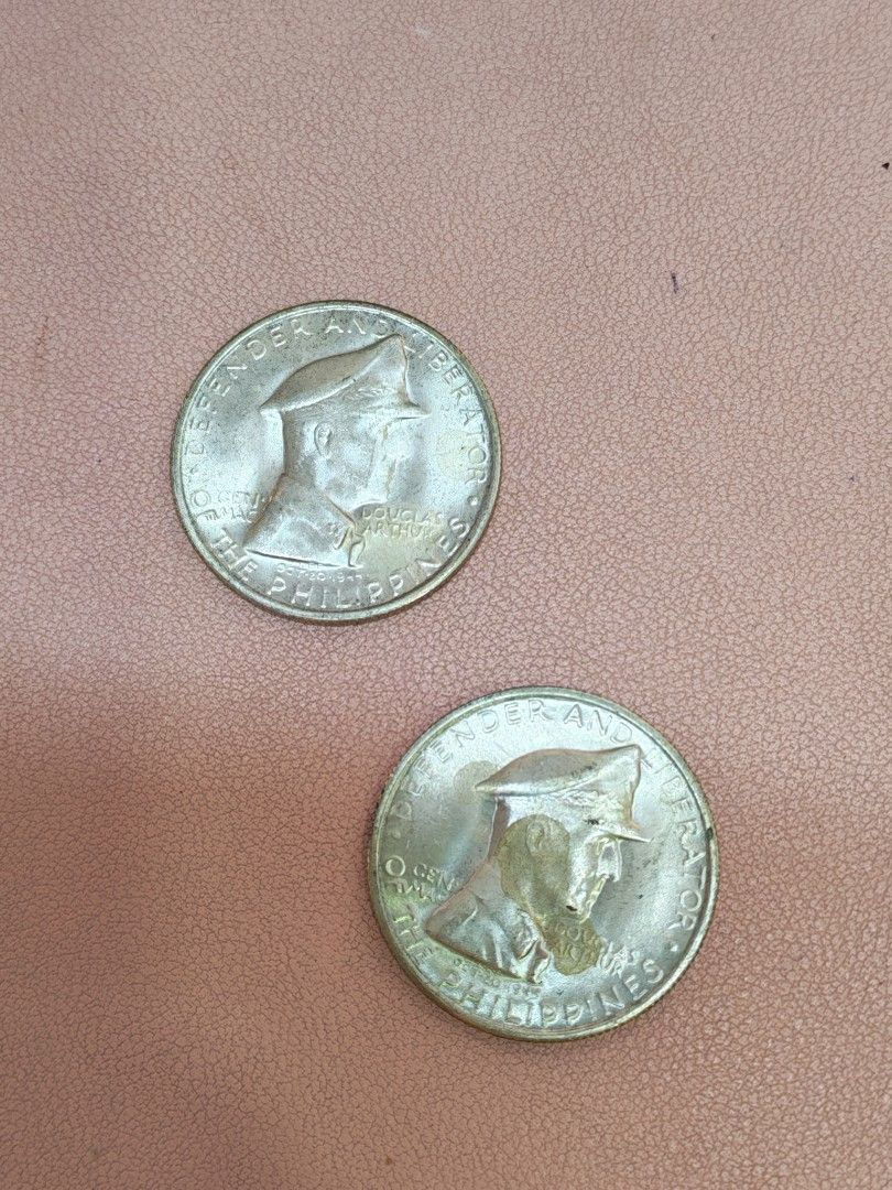 BUNDLE!! Gen Mac Arthur fifty centavos UNC silver coins (Category: Currency) located in Manila. Submitted by declutter_sarah (Listing ID 1432543929, Image 2). Description: Ideal for coin collectors and history enthusiasts. this is FIFTY CENTAVOS SILVER COIN UNC silver coins shipping c/o buyer no rush shipping pls.