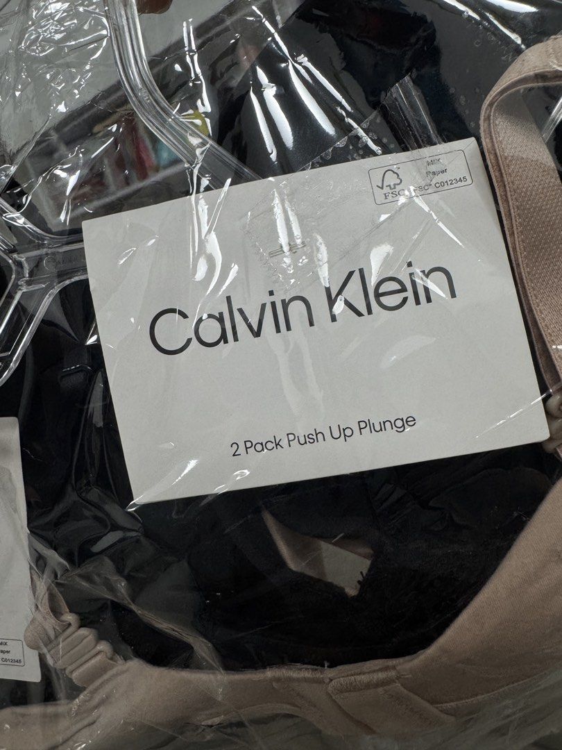 Calvin Klein Push Up Bra 2 pcs (Black and Nude) (Category: Undergarments & Loungewear) located in Manila. Submitted by sherotoninmd (Listing ID 1432538849, Image 1). Description: CK Authentic 💯 Brand new, sealed.