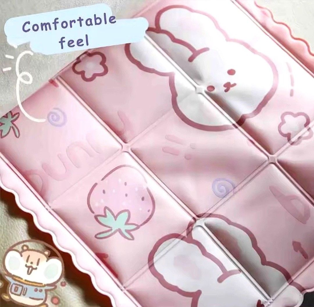 Cooling Gel Pad Car Seat Pillow (Category: Other Accessories) located in Quezon City. Submitted by ana-chan (Listing ID 1432569617, Image 2). Description: Stay cool this summer with our adorable cartoon cooling pads! Featuring fun designs like a bear with a drink, a cool girl, and a ' Summer' theme. Square-shaped and filled with cooling gel. Perfect for all ages!.
