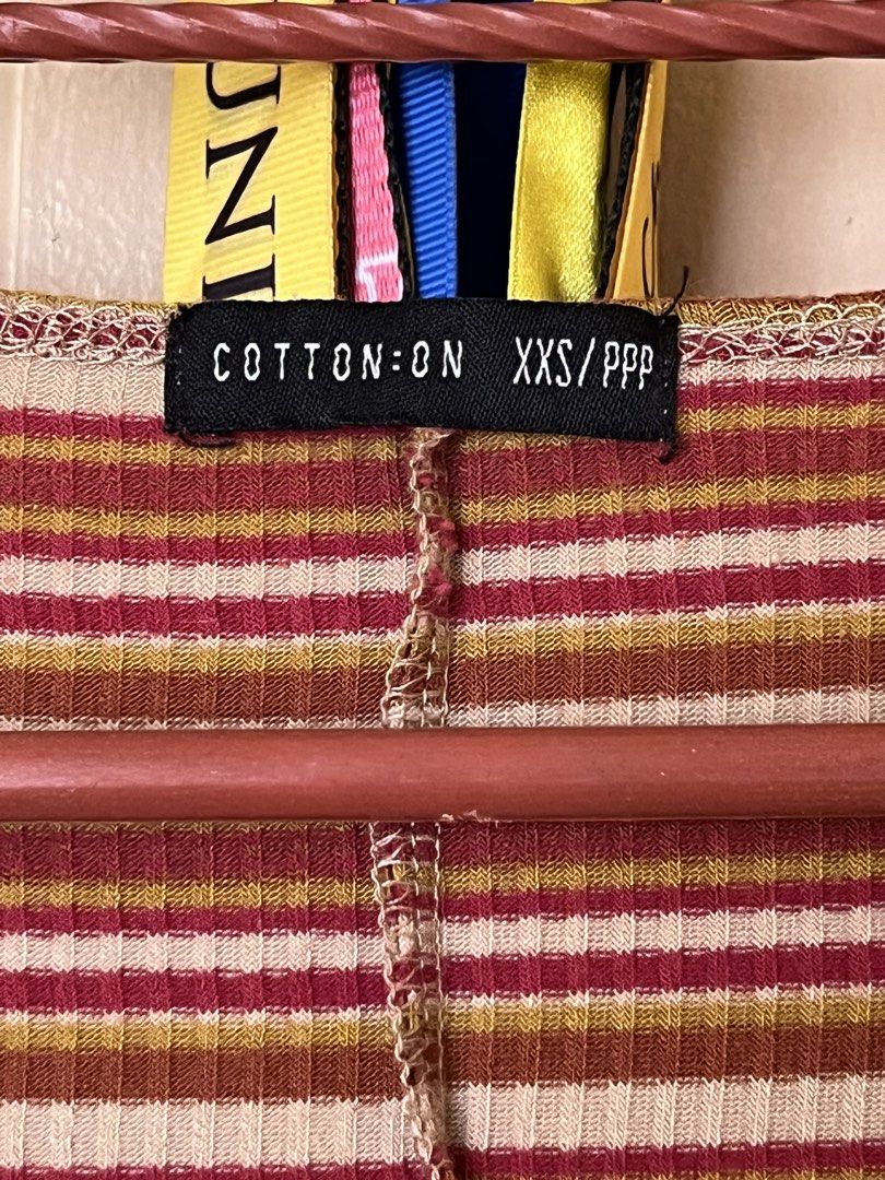 Cotton On Red Striped Dress (Category: Dresses) located in Quezon City. Submitted by chaesgram (Listing ID 1432402422, Image 2). Description: Size tag says XXS, but can fit XS and S..