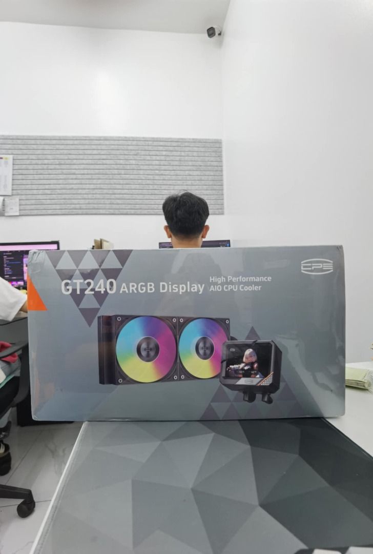 CPE GT24 ARGB DISPLAY AIO CPU COOLER O82* (Category: Computer Parts) located in Manila. Submitted by apptradetrading (Listing ID 1432419301, Image 1). Description: .