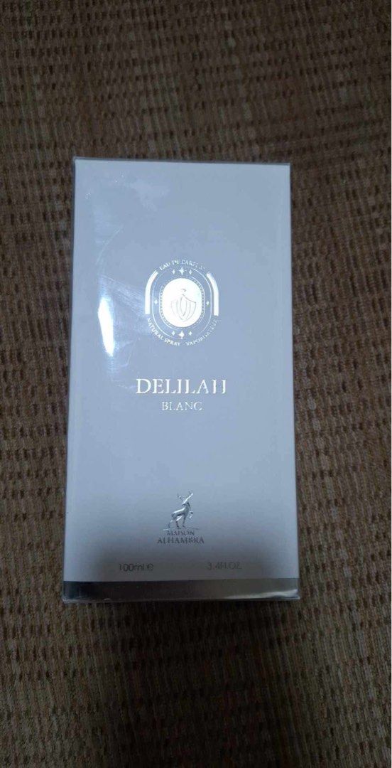 Delilah Blanc by Maison Alhambra (Category: Fragrance & Deodorants) located in Muntinlupa City. Submitted by juanastopshop (Listing ID 1432422353, Image 1). Description: With box and unused Dupe for Parfums de Marly Valaya. It is known as a fresh, floral-fruity scent with a soft, clean, and elegant vibe, suitable for daily wear..